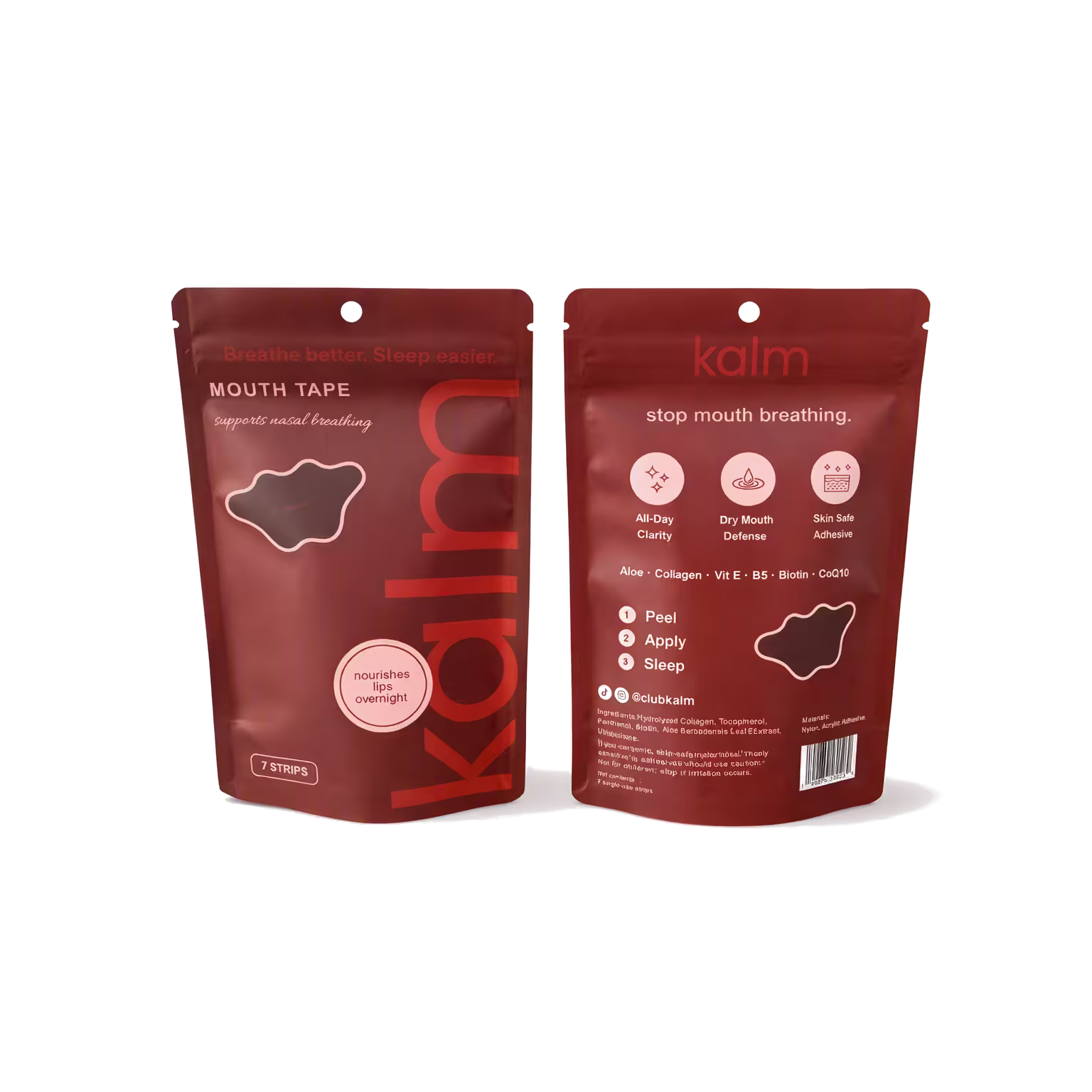 Kalm mouth tape packaging